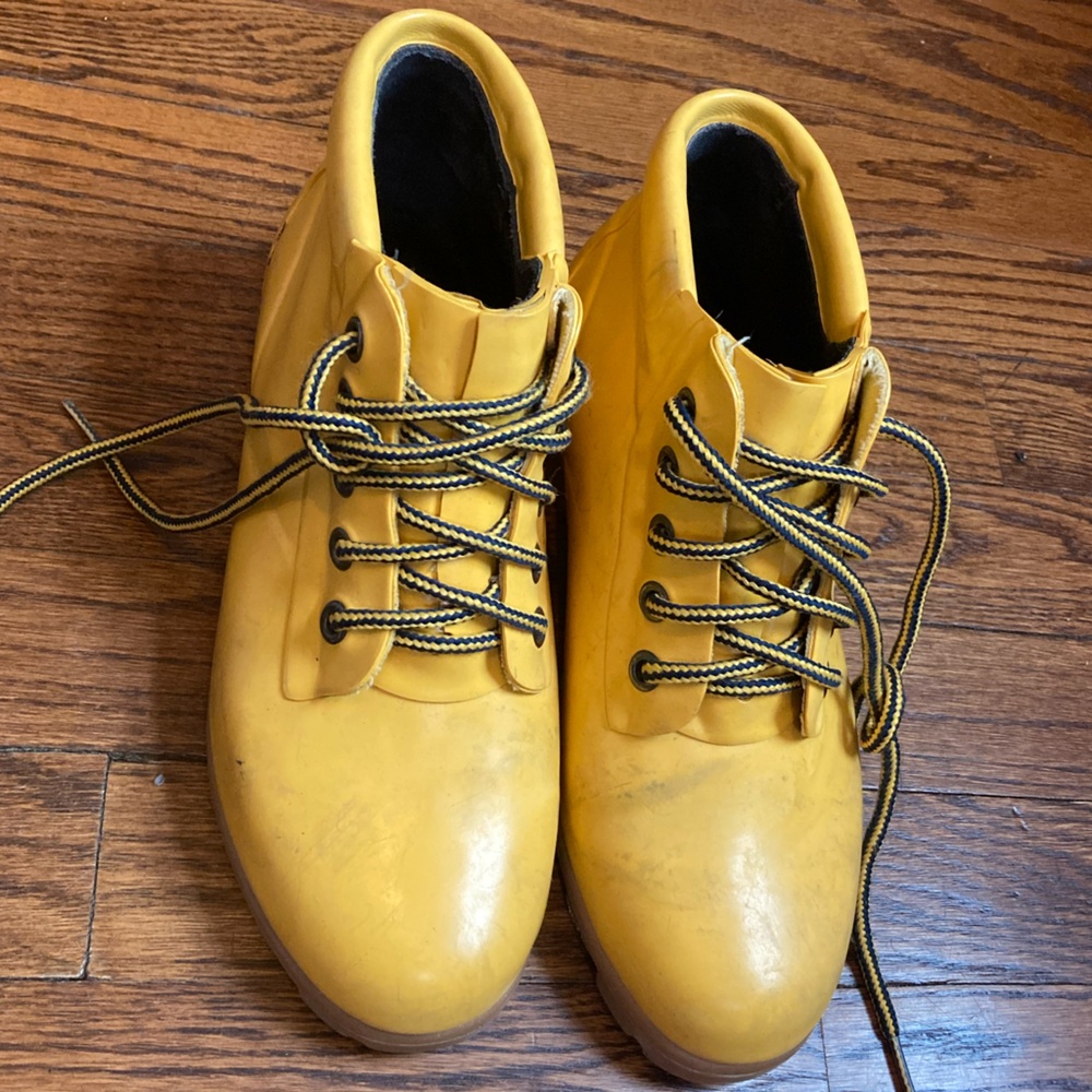 Land’s End Rubber Lace-Up Boots Boots